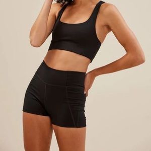 Girlfriend Collective Black Run Shorts